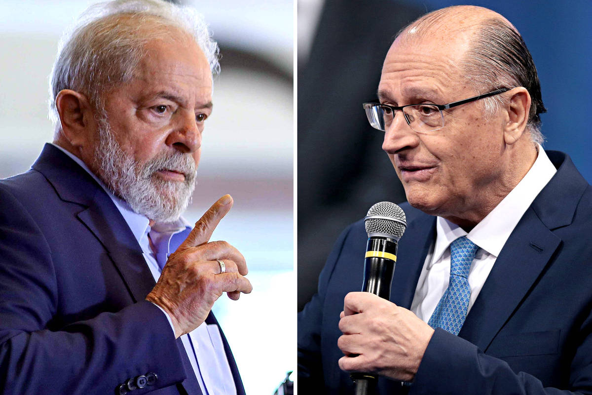 Montagem de foto do ex-presidente Lula e do ex-governador Geraldo Alckmin