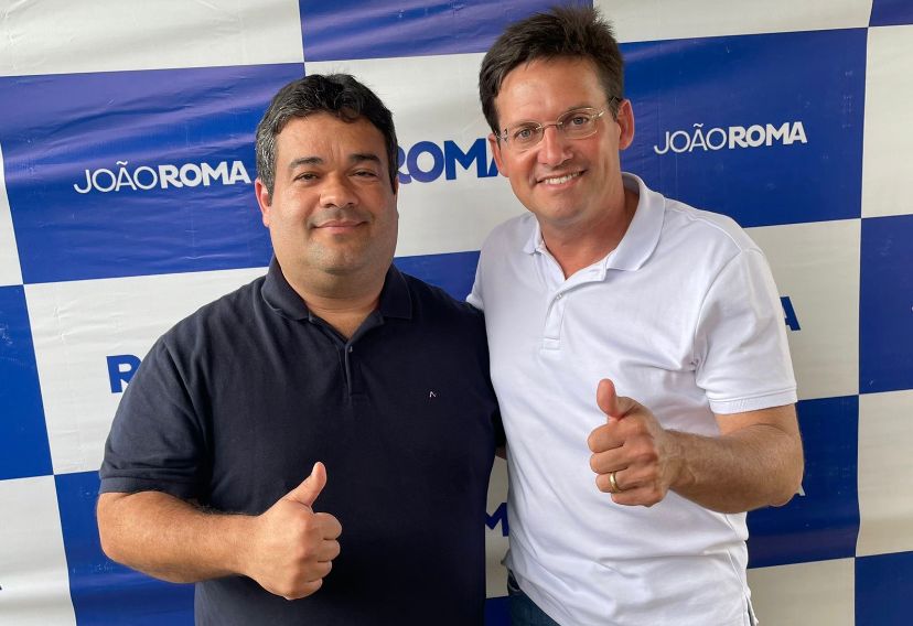 O deputado federal Ivan Cordeiro (PTB) e o ministro da Cidadania João Roma