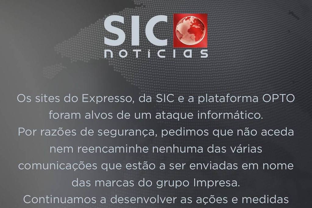 Nota da emissora de TV SIC, de Portugal, sobre o ataque hacker sofrido pelo conglomerado de mídia Impresa Nota da emissora de TV SIC, de Portugal, sobre o ataque hacker sofrido pelo conglomerado de mídia Impresa