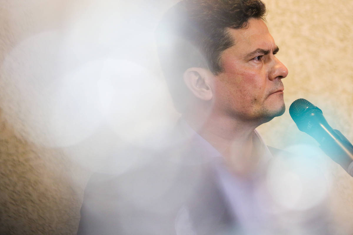O ex-ministro e ex-juiz Sergio Moro, que deverá ser candidato a presidente pelo Podemos