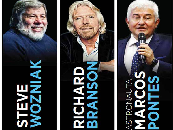 Montagem com anúncio de palestrantes da Rio Innovation Week, entre eles, o ministro Marcos Pontes Montagem com anúncio de palestrantes da Rio Innovation Week, entre eles, o ministro Marcos Pontes