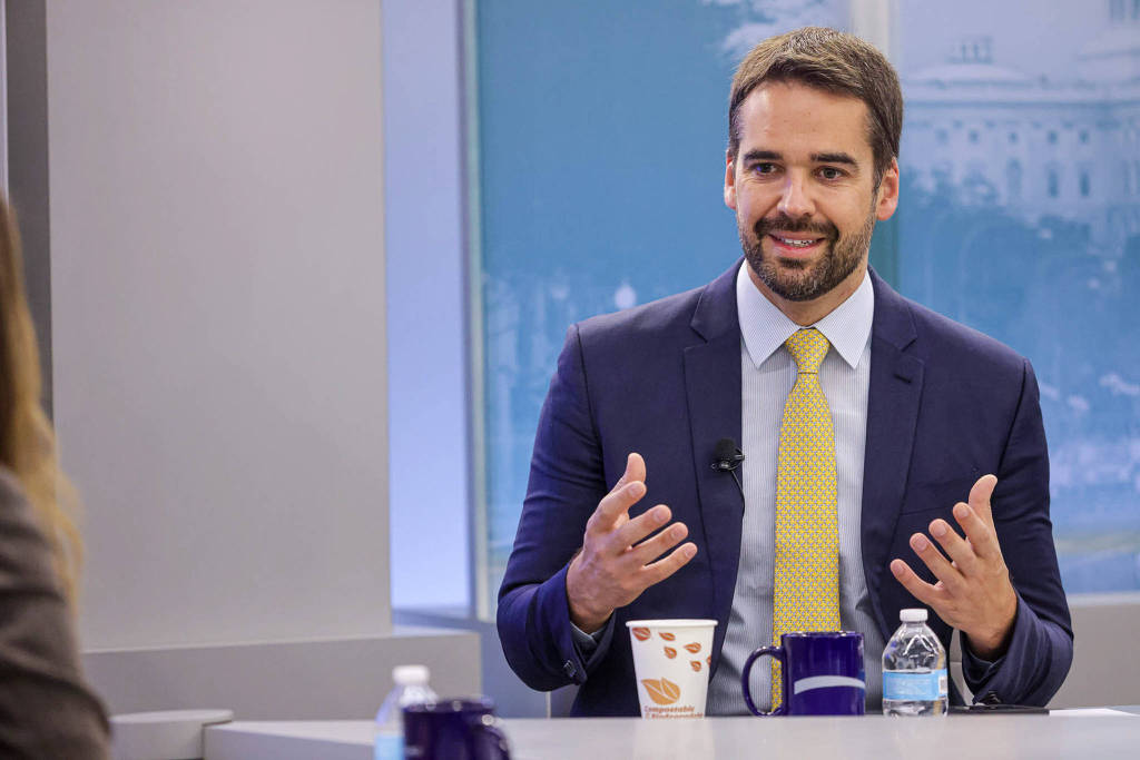 O governador do Rio Grande do Sul, Eduardo Leite (PSDB), durante agenda nos EUA O governador do Rio Grande do Sul, Eduardo Leite (PSDB), durante agenda nos EUA