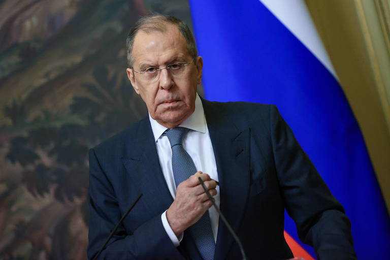 O chanceler russo, Serguei Lavrov, em Moscou O chanceler russo, Serguei Lavrov, em Moscou