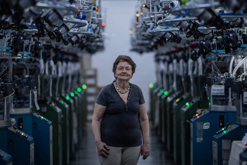 Liliana Aufiero, presidente da Lupo, na principal fábrica da empresa, em Araraquara (SP)