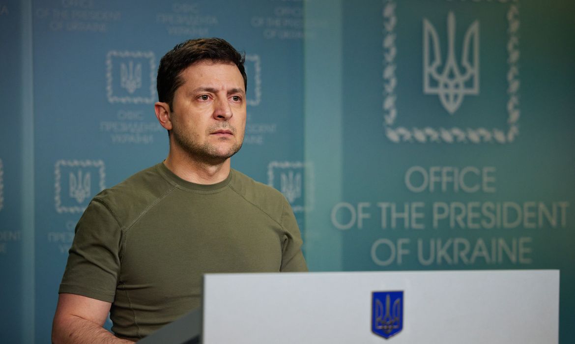 Presidente da Ucrânia, Volodimir Zelenski Presidente da Ucrânia, Volodimir Zelenski