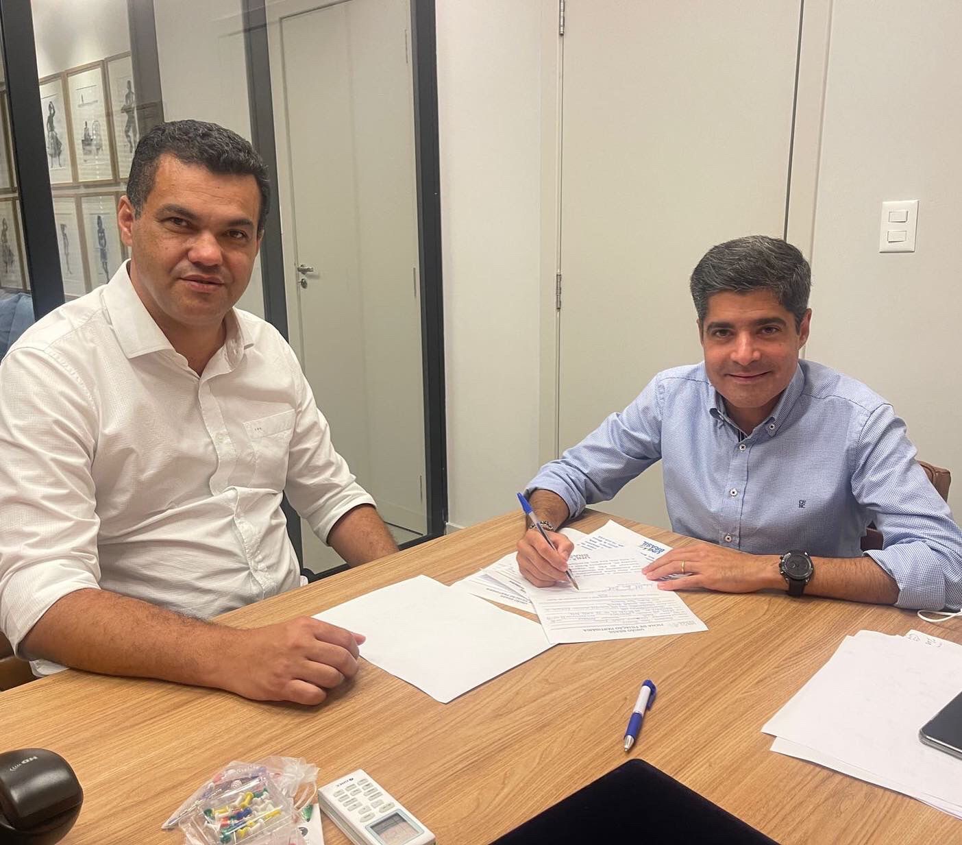 Deputado Dal e o pré-candidato do União Brasil ao governo estadual, ACM Neto