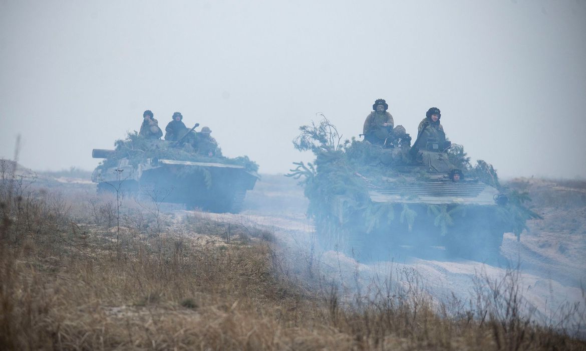 Tanques das forças armadas da Ucrânia