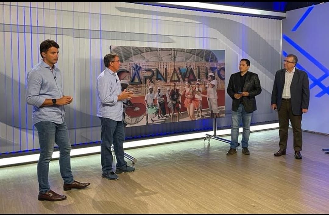 Alexandre Gonzaga, Diretor comercial e MKT Arena Fonte Nova, Dênio Cidreira, Presidente da  Arena Fonte Nova, e Augusto Correia Lima, Diretor Band Bahia