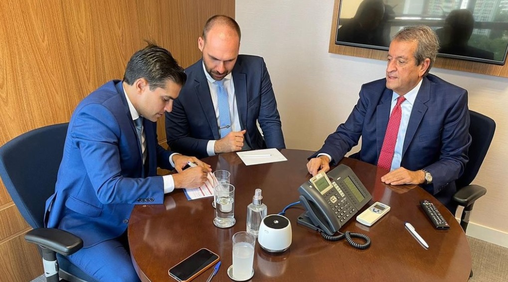 Alexandre Aleluia, Eduardo Bolsonaro e Valdemar da Costa Neto