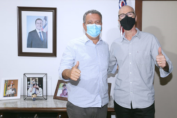 O governador Rui Costa e o deputado Josafá Marinho  