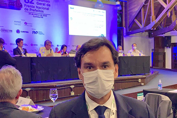 O diretor-geral da Defesa Civil de Salvador (Codesal), Sosthenes Macêdo, na Reunião Geral da Frente Nacional de Prefeitos