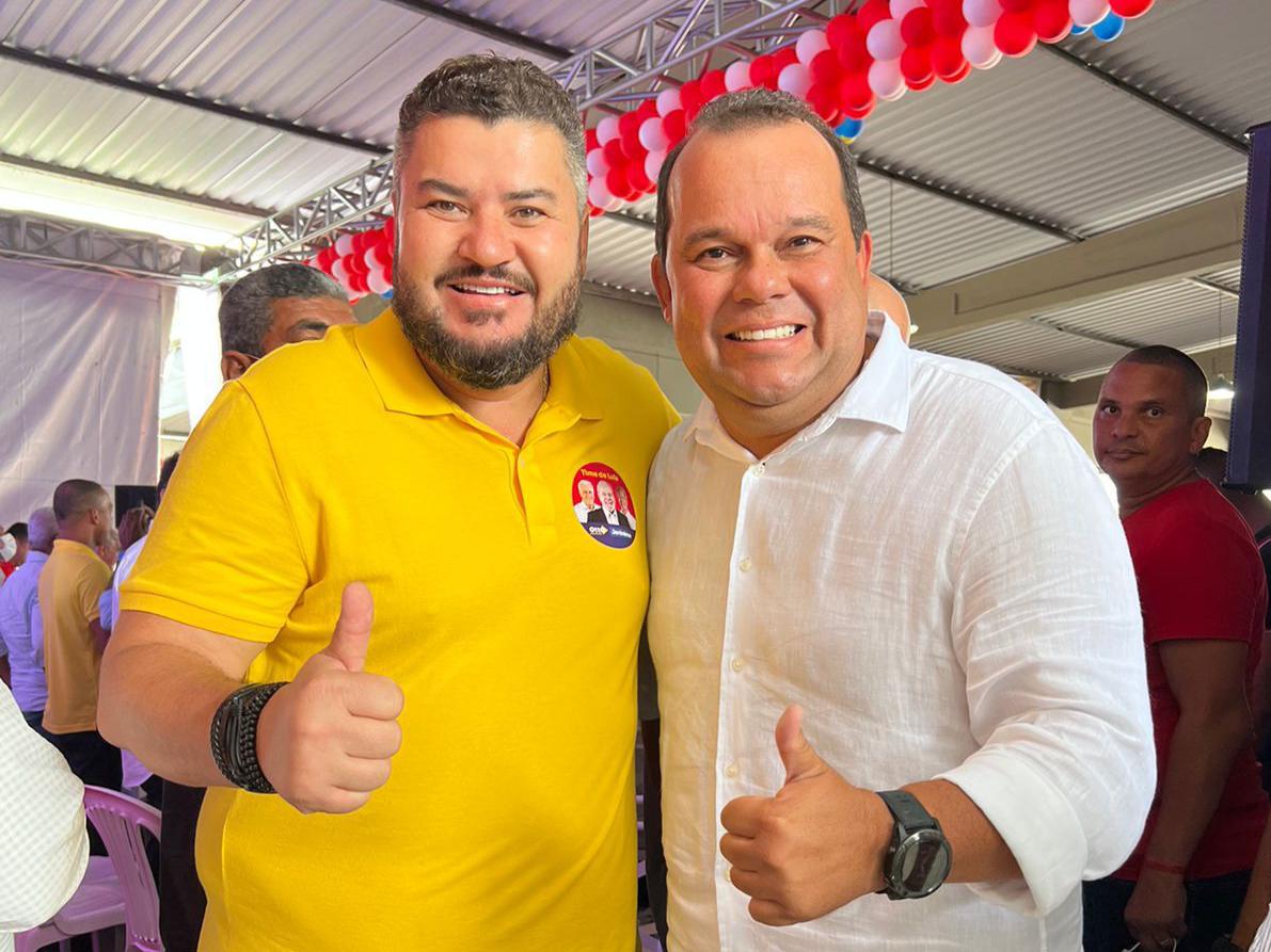 Deputado estadual Júnior Muniz (PT) e o presidente da Câmara Municipal de Salvador e pré-candidato a vice-governador, Geraldo Jr (MDB)