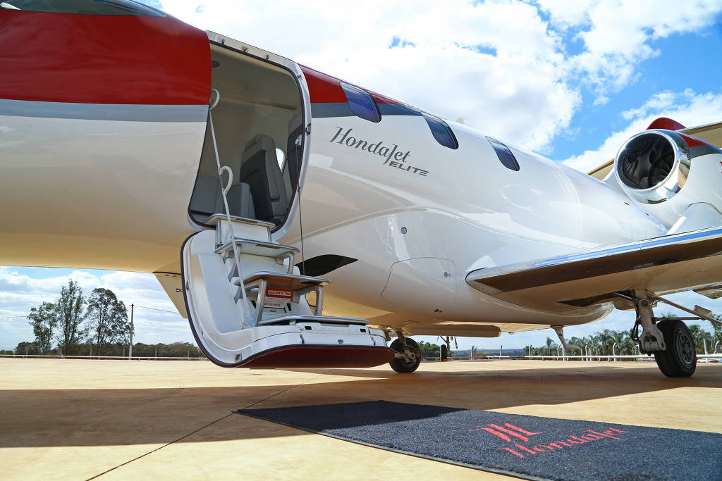 O jato leve HondaJet Elite S, fabricado pela Honda Aircraft Company