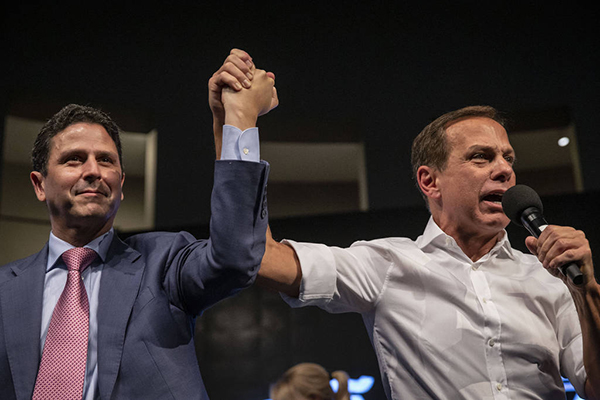 O presidente do PSDB, Bruno Araújo, e João Doria