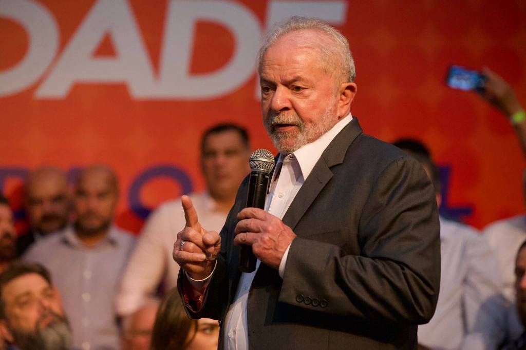 O ex-presidente Lula (PT) em evento do partido Solidariedade