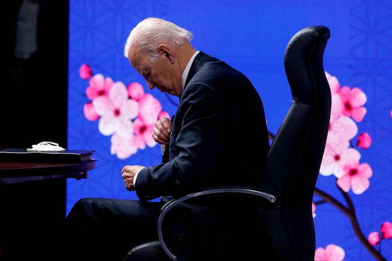 Na imagem, o presidente dos EUA, Joe Biden, durante evento em Tóquio, no Japão