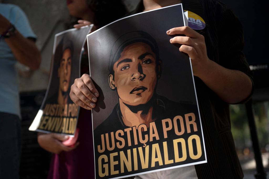 Protesto pela morte de Genivaldo de Jesus Santos pela PRF na última sexta (27), no Rio