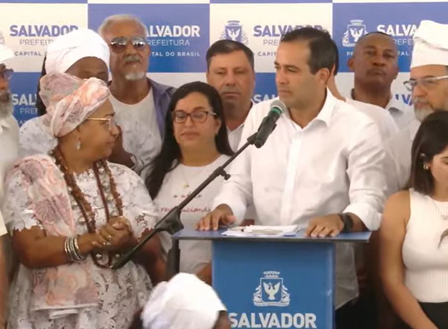 Bruno Reis discursa em inauguração do Parque da Pedra de Xangô, em Salvador