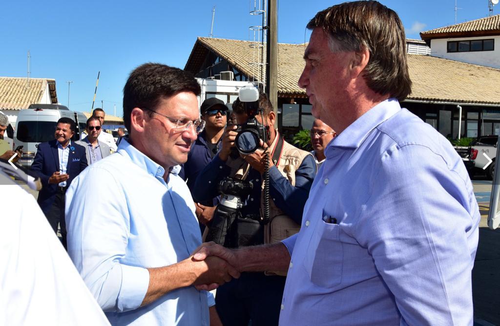 Deputado federal João Roma (PL), pré-candidato a governador, e o presidente Jair Bolsonaro