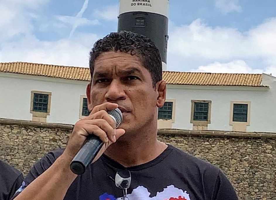 Na imagem, o sargento Ivan Leite, pré-candidato à Assembleia Legislativa da Bahia pelo PL
