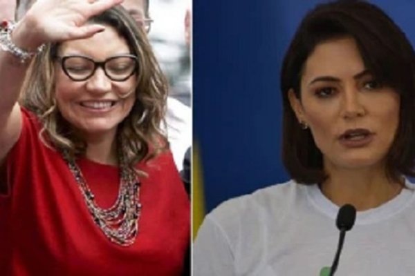Janja e Michelle Bolsonaro