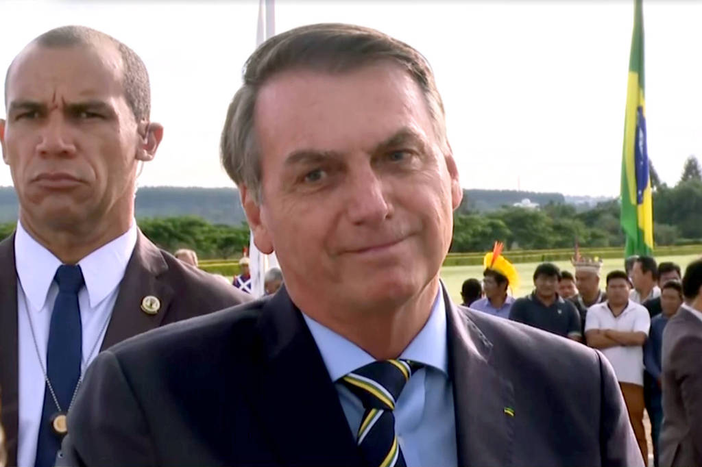 O presidente Jair Bolsonaro no Planalto