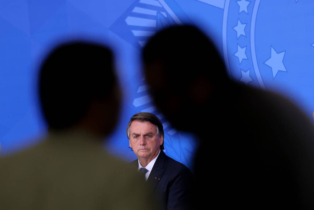 O presidente Jair Bolsonaro, no Palácio do Planalto