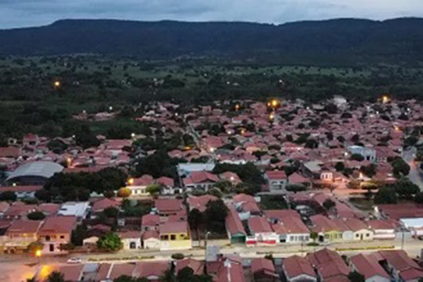 Imagem aérea da cidade de Serra Dourada, no oeste do Estado