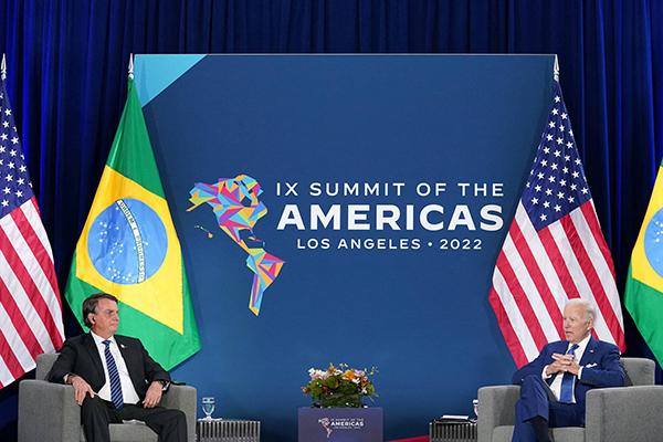 Os presidentes Jair Bolsonaro e Joe Biden Os presidentes Jair Bolsonaro e Joe Biden