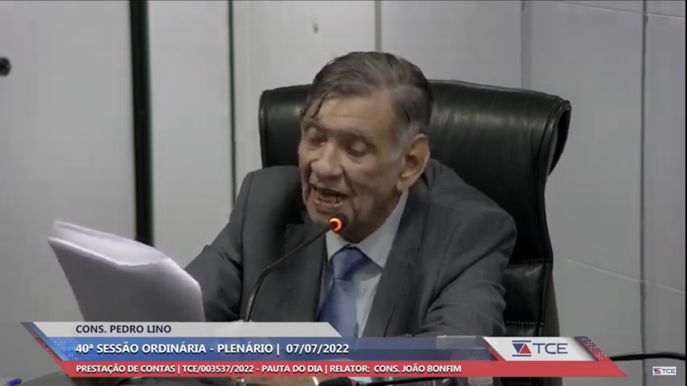 Conselheiro do TCE, Pedro Lino