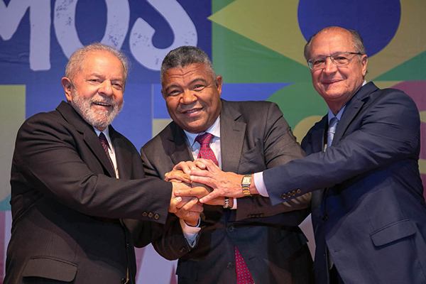 Lula, Valmir Assunção e Geraldo Alckmin