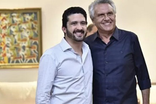 O governador de Goiás, Ronaldo Caiado, com Ronaldo Caiado Filho 