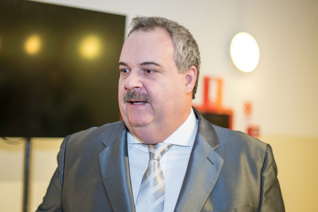 O apresentador Gilberto Barros em evento em São Paulo