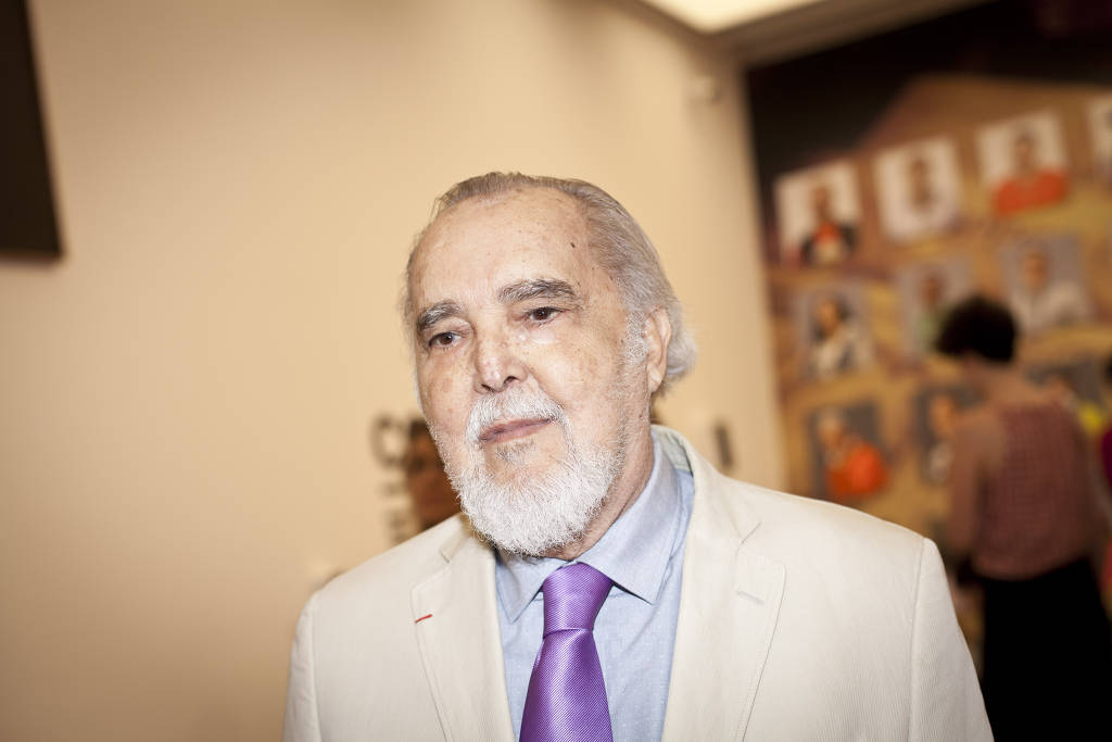 Jorge da Cunha Lima, jornalista e escritor, no coquetel de inauguração do IMS Paulista em 2017