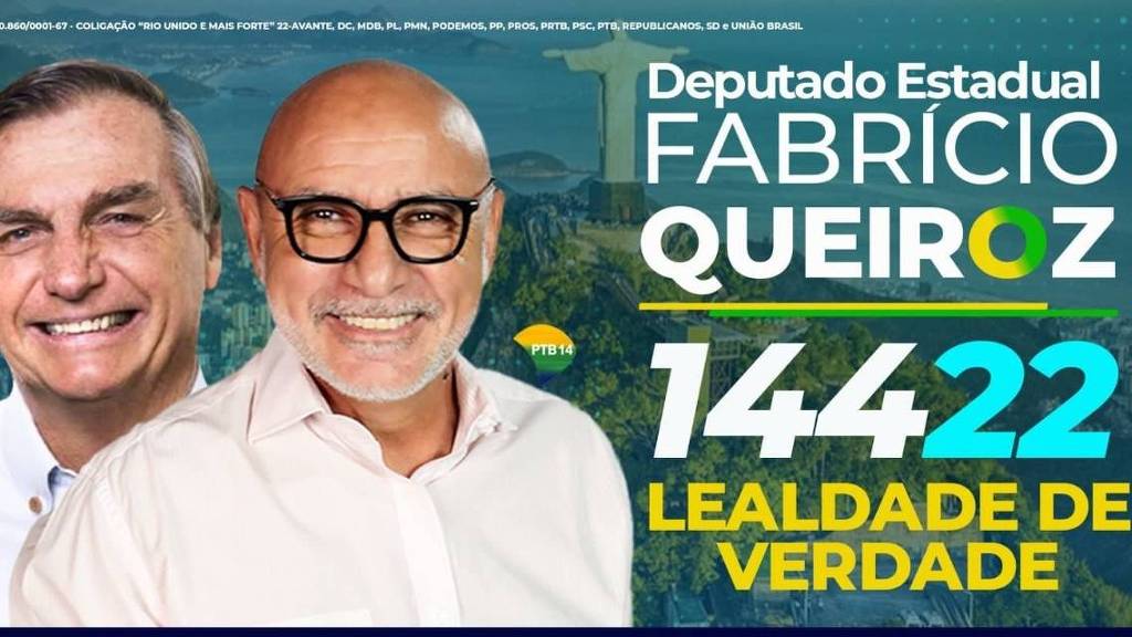 Queiroz usa 'lealdade de verdade' a Bolsonaro como slogan de campanha Queiroz usa 'lealdade de verdade' a Bolsonaro como slogan de campanha