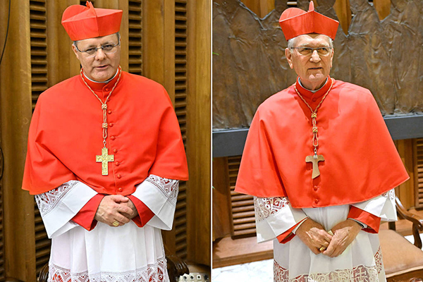 Dom Paulo Cezar Costa e Dom Leonardo Steiner durante cerimônia de posse na Basílica de São Pedro, no Vaticano