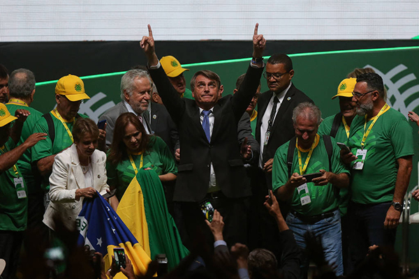 O presidente Jair Bolsonaro participa do Encontro Nacional do Agro, em Brasília 