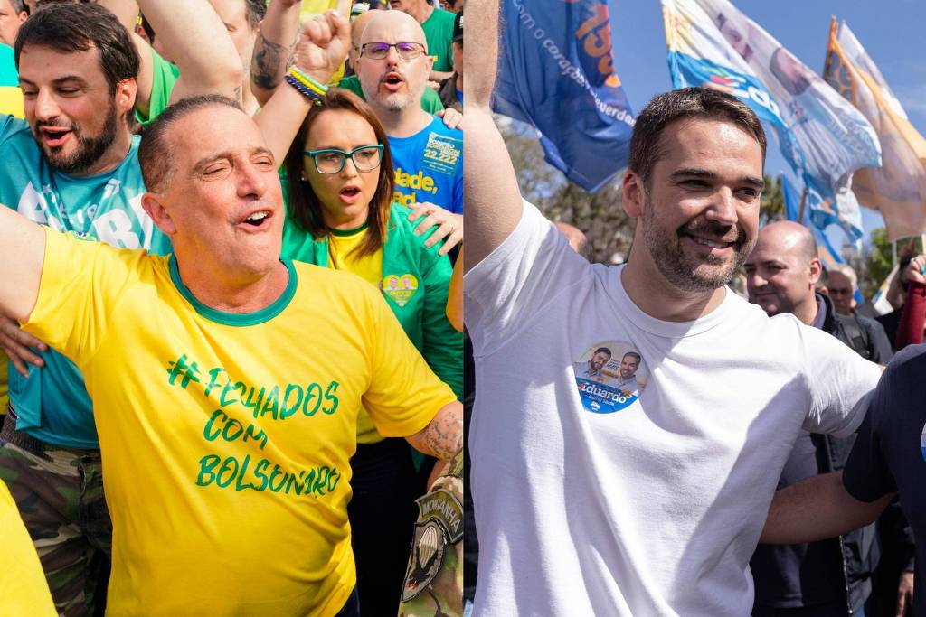 Onyx Lorenzoni (PL) e Eduardo Leite (PSDB), que disputam o segundo turno no RS