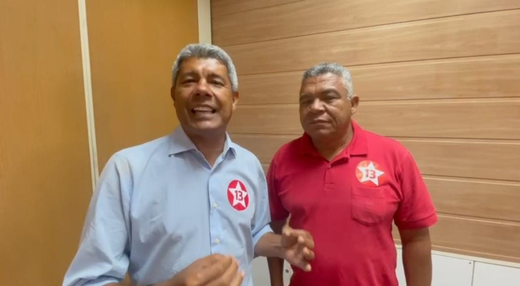 O candidato a governador Jerônimo Rodrigues e o deputado federal reeleito Valmir Assunção