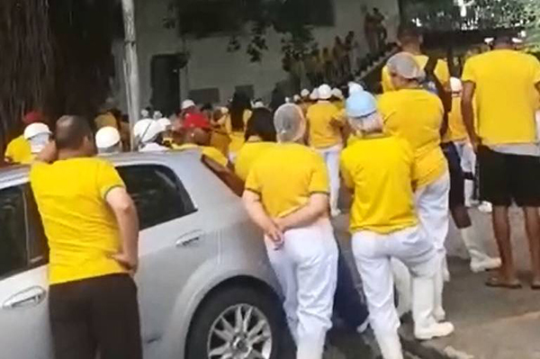 Evento a favor de Jair Bolsonaro em frigorífico de Betim (MG)