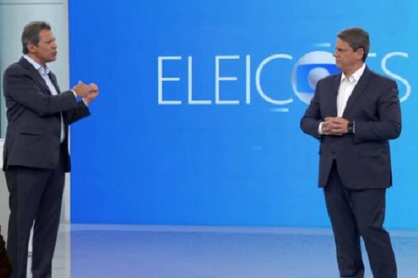 Fernando Haddad (PT) e Tarcisio de Freitas (Republicanos)