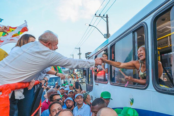 O ex-presidente Lula em Belford Roxo, na Baixada Fluminense