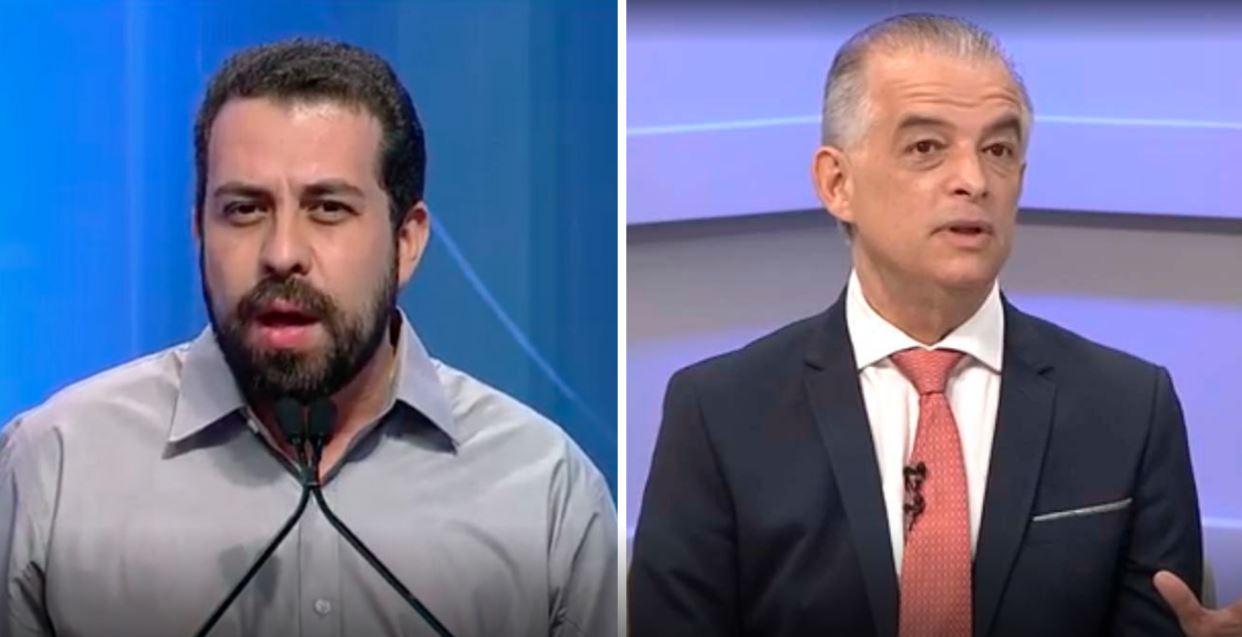 O deputado federal Guilherme Boulos (à esq.) e o ex-governador de SP Márcio França