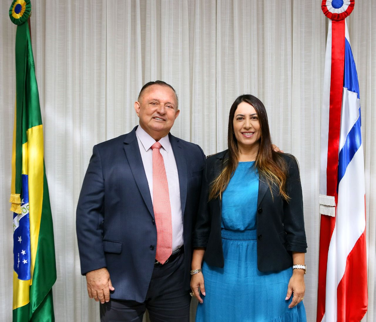 Deputado estadual Adolfo Menezes (PSD) e a deputada estadual eleita Claudia Oliveira (PSD)