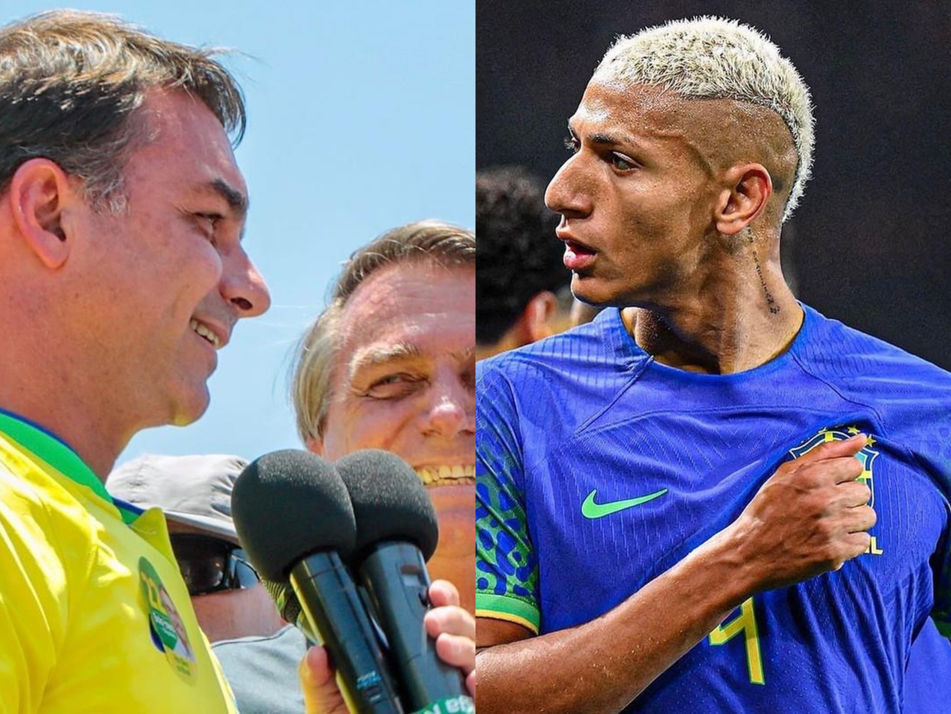 No Twitter, após a divulgação do caso, Flávio parabenizou Richarlison pelos dois gols marcados na partida