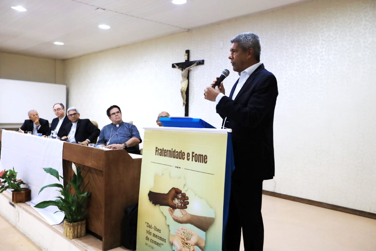 Jerônimo Rodrigues (PT), governador eleito da Bahia, se reuniu com bispos de dioceses da Bahia