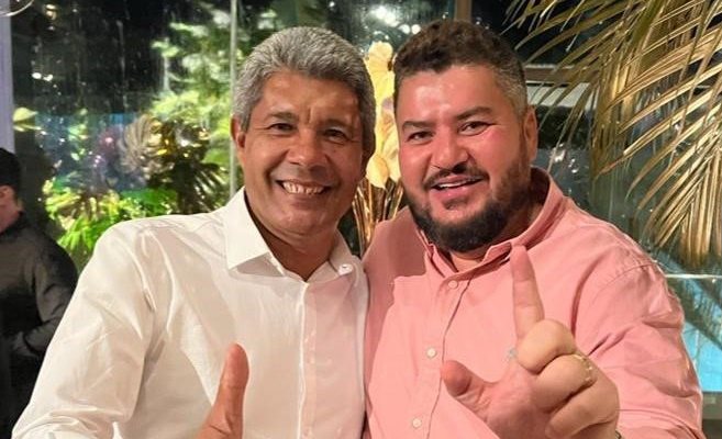 O governador eleito Jerônimo Rodrigues (PT) e o deputado estadual Júnior Muniz (PT)