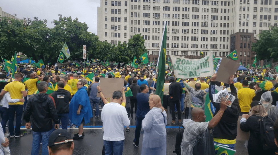 Protesto de eleitores de Jair Bolsonaro no Centro do Rio