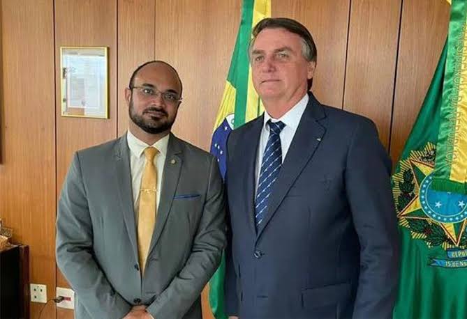 Presidente Jair Bolsonaro e deputado federal eleito Capitão Alden