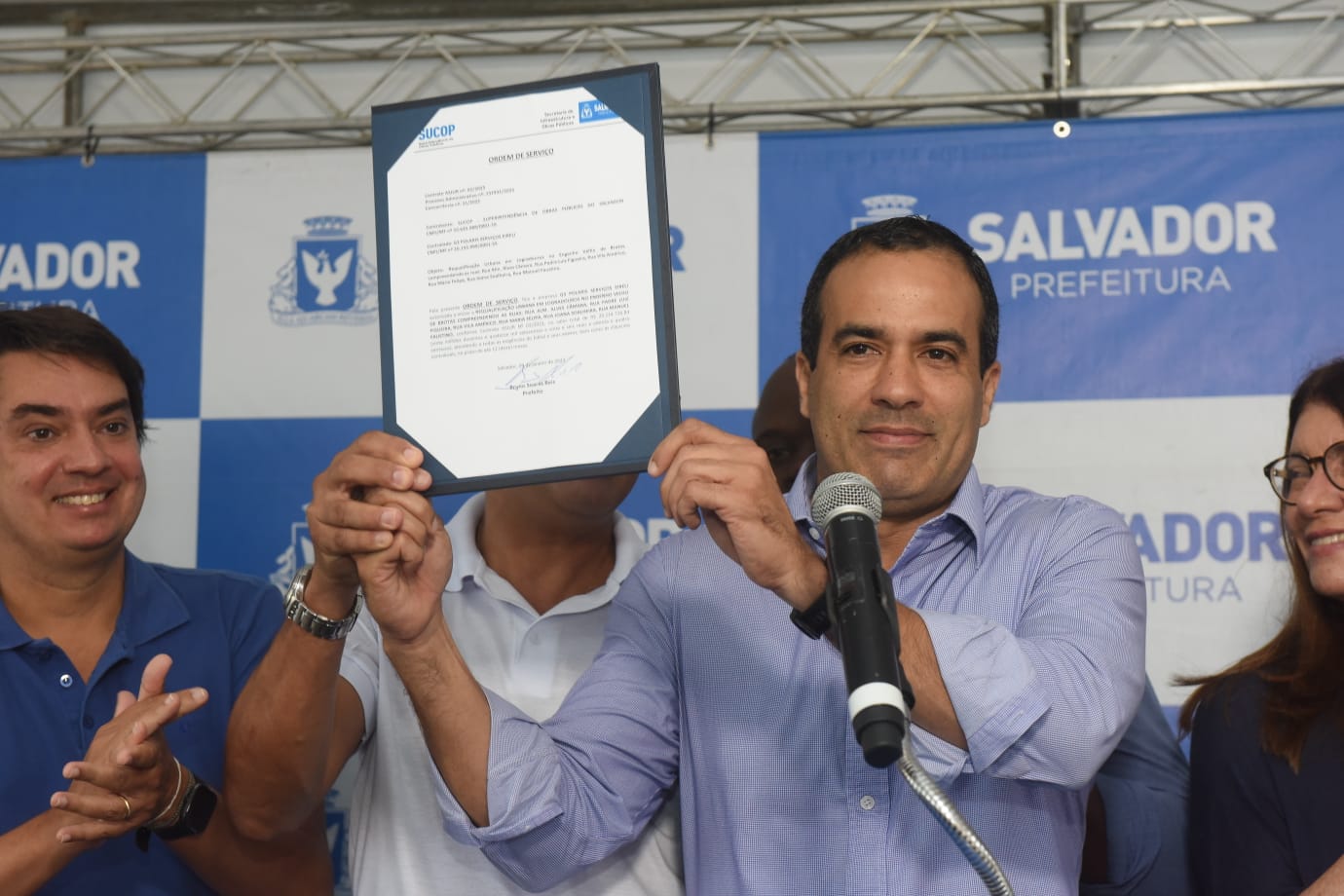 Prefeito Bruno Reis (União Brasil) assinou a ordem de serviço nesta segunda-feira (9)